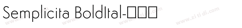 Semplicita BoldItal字体转换